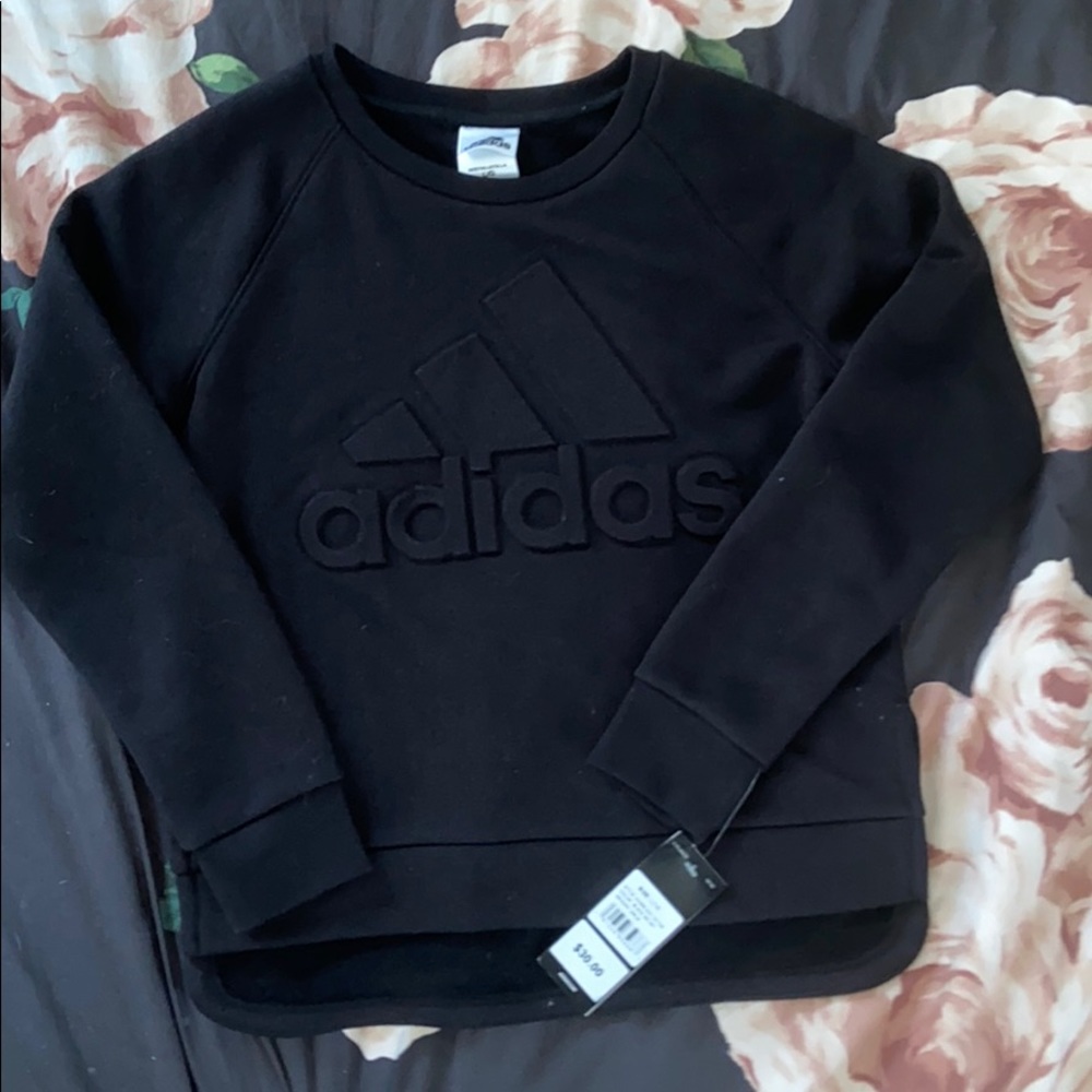 An all black adidas sweatshirt!